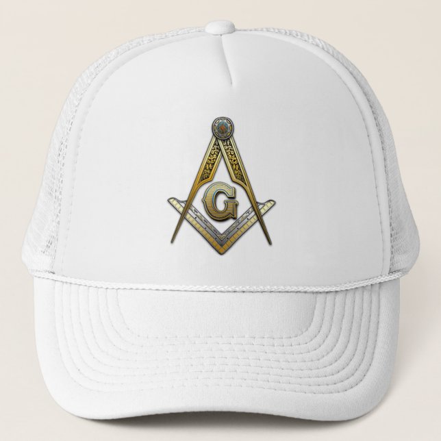 Casquette Carré maçonnique et compas (Devant)