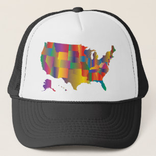 Casquette Carte colorée de l'Amérique