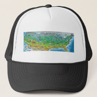 Casquette Carte de bande dessinée des Etats-Unis