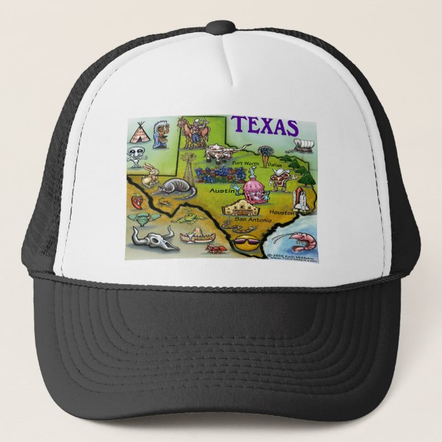 Casquette Carte de bande dessinée du TEXAS (Devant)