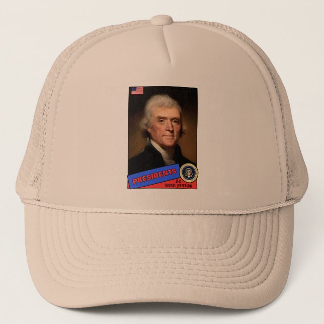 Casquette Carte de baseball de Thomas Jefferson (Devant)
