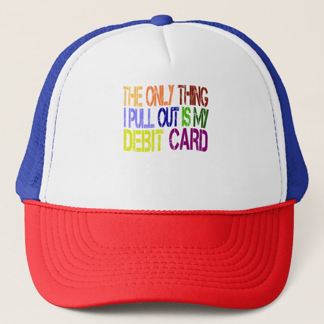 Casquette Carte de débit drôle design arc-en-ciel (Devant)