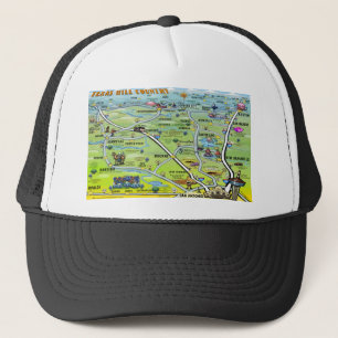 Casquette Carte de dessin de pays TX Hill