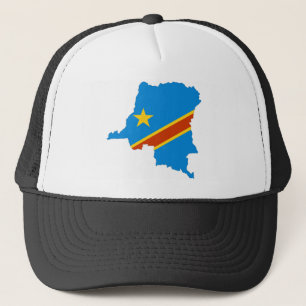 Casquette carte de drapeau de pays du Zaïre Congo