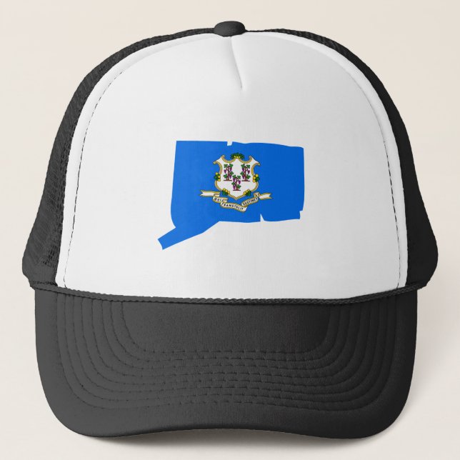 Casquette Carte de drapeau du Connecticut (Devant)