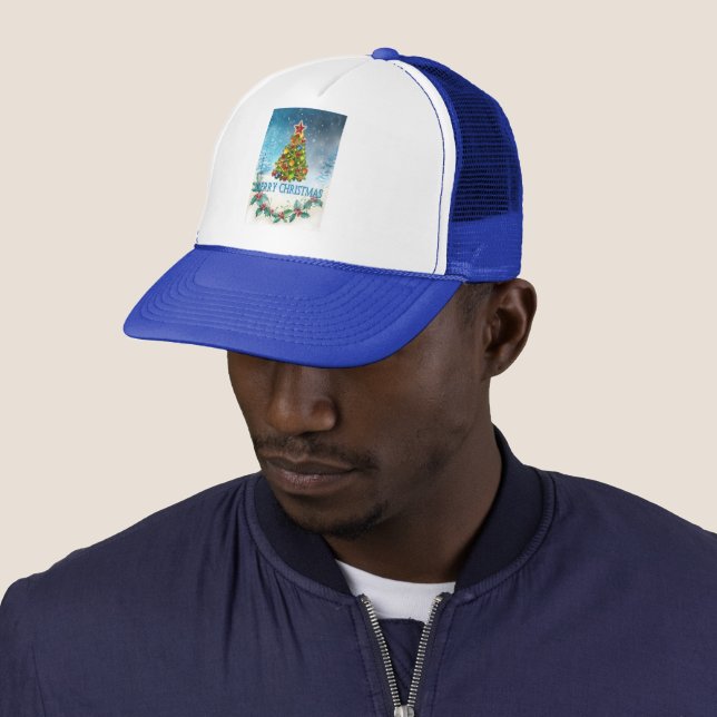 Casquette Carte de Joyeux Noël (En situation)