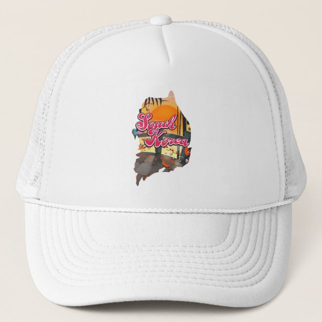 Casquette Carte de la Corée du Sud (Devant)