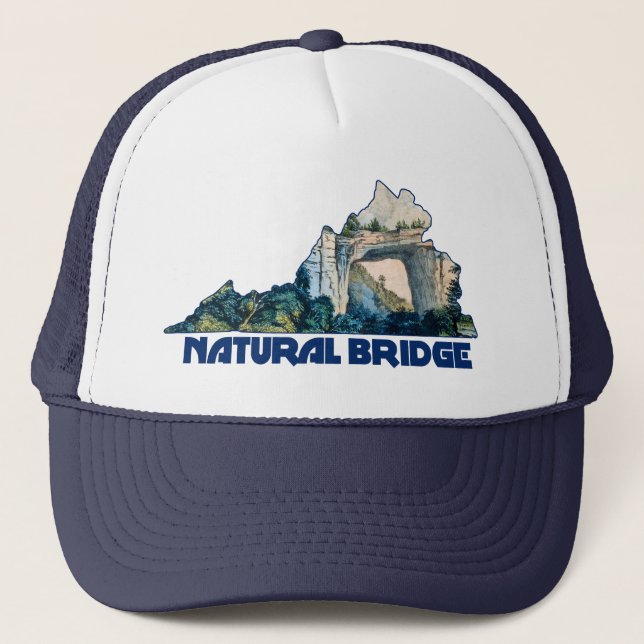 Casquette Carte de l'État de Virginie Natural Bridge (Devant)