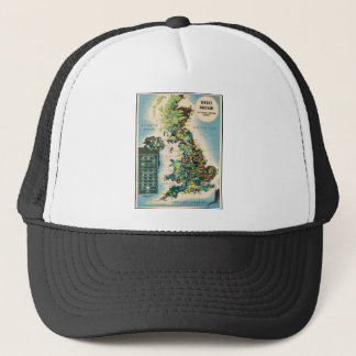 Casquette Carte des ressources de la Grande-Bretagne vintage
