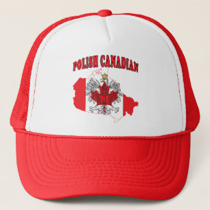 Casquette Carte du drapeau canadien polonais