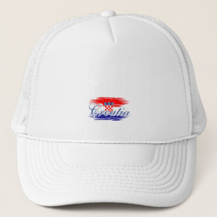 Casquette Carte du drapeau de la Croatie