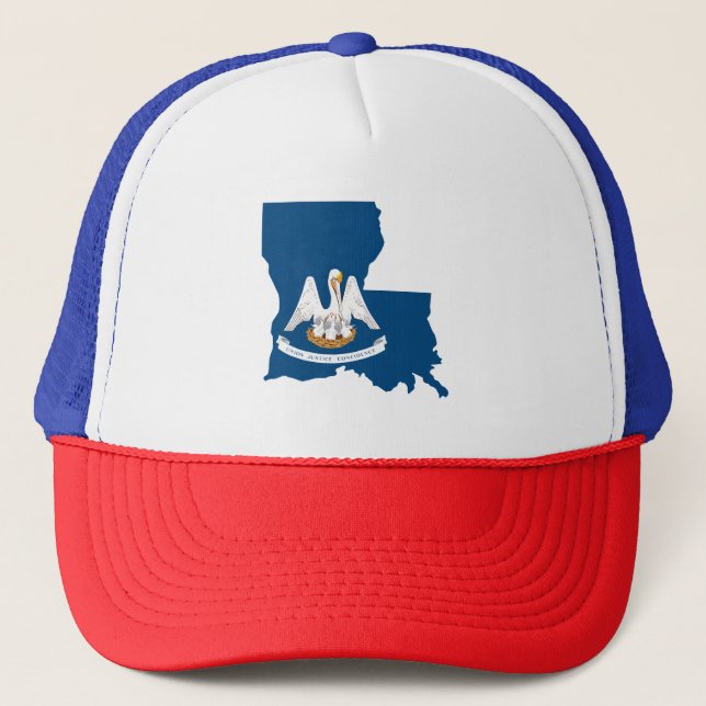 Casquette Carte du drapeau de la Louisiane (Devant)
