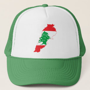 Casquette Carte du drapeau du Liban VERT