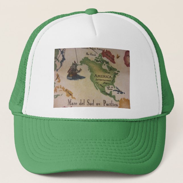 Casquette Carte du monde - Amérique (Devant)