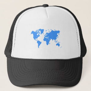 Casquette Carte du monde - Bleu Bébé