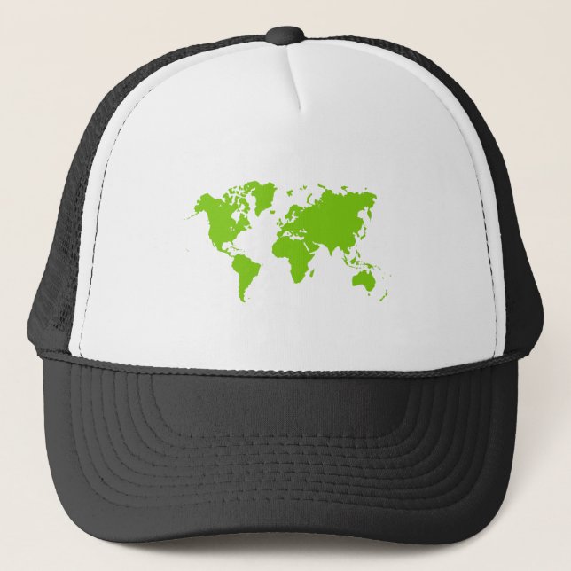 Casquette Carte du monde - Martian Green (Devant)