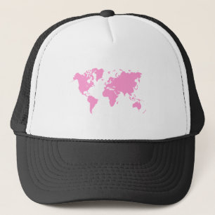 Casquette Carte du monde - Rose
