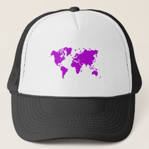 Casquette Carte du monde - Violet