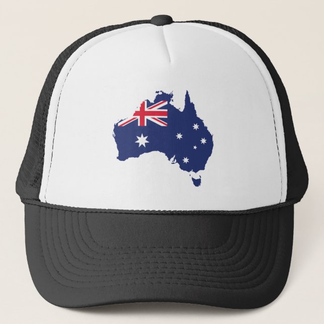 Casquette CARTE ET DRApeau BLEU D'AUSTRALIE (Devant)