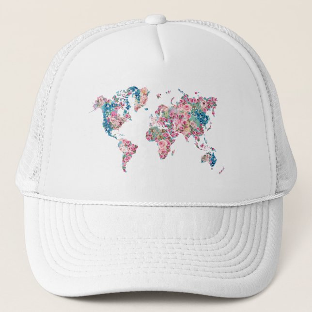 Casquette Carte Floral World (Devant)