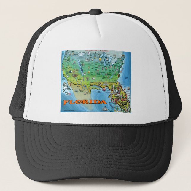 Casquette Carte Florida USA (Devant)