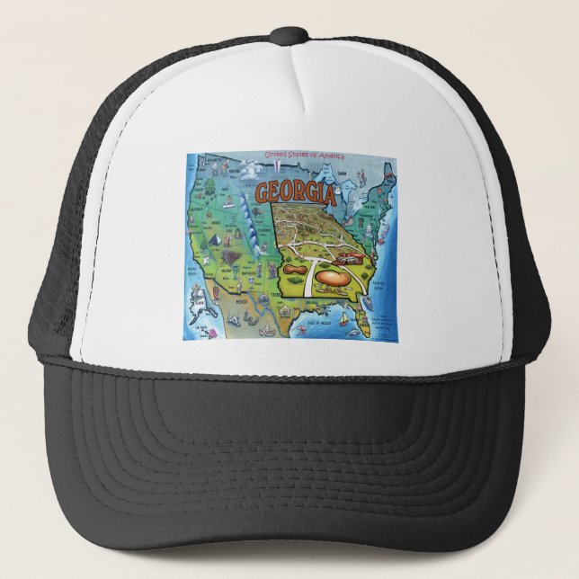 Casquette Carte Géorgie USA (Devant)