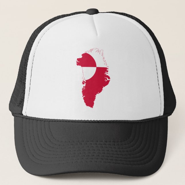 Casquette Carte GL de drapeau du Groenland (Devant)
