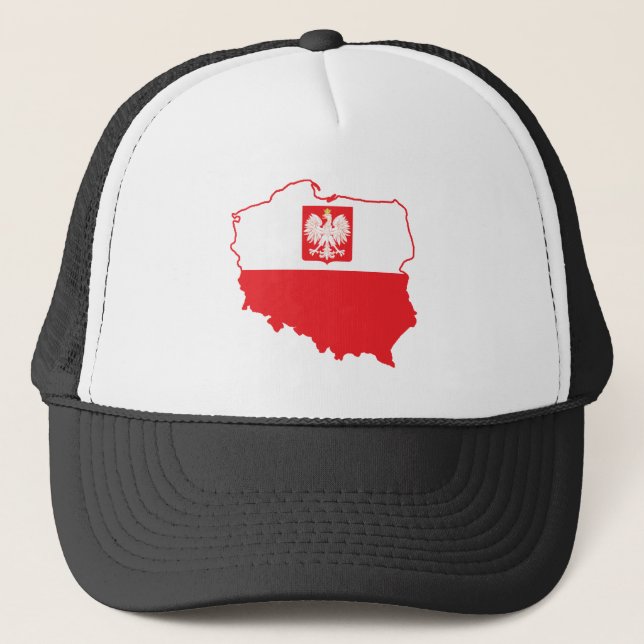 Casquette Carte Pologne En Polonais (Devant)
