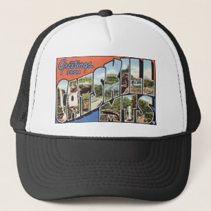 Casquette Carte postale Montagnes Catskill vintages