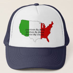 Casquette Carte Sicilienne American Italian USA