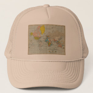 Casquette Carte vintage 1910 du monde