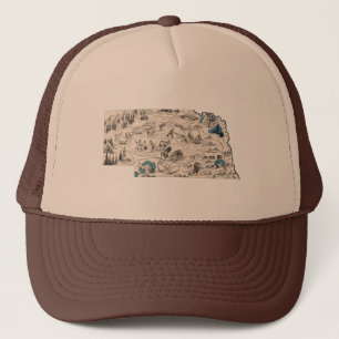 Casquette Carte Vintage du Nebraska Style Baseball