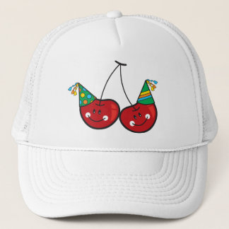 Casquette Cartographier Fun & Red Cheeky Cherries Avec Casqu