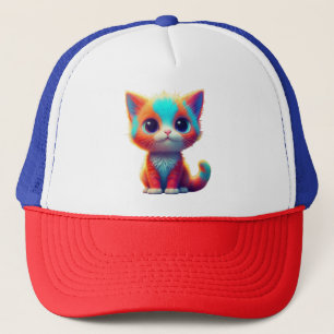 Casquette Carton de Kitten couleur arc-en-ciel