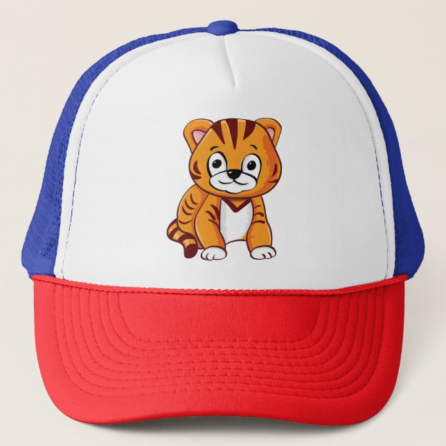 Casquette Cartoon de bébé tigre (Devant)