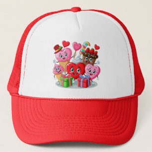 Casquette Cartoon Heart & Sweet amis valentine's day