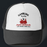 Casquette Casino personnalisé Las Vegas Bachelorette Party<br><div class="desc">Élevez votre soirée de bachelorette Las Vegas avec un chapeau de camionneur personnalisé sur le thème du Casino, parfait pour ajouter du flair et du plaisir à votre célébration. Ce casquette élégant permet la personnalisation avec des noms ou des phrases enjouées, ce qui en fait un souvenir mémorable pour vous...</div>