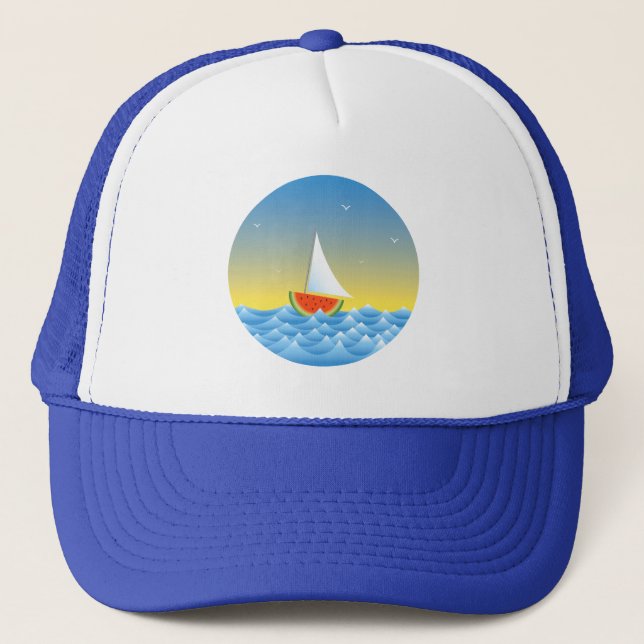 Casquette Casque de camionnette de bateau à eau Watermelon (Devant)