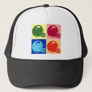Casquette Casque de Football Art Pop Quatre Couleurs
