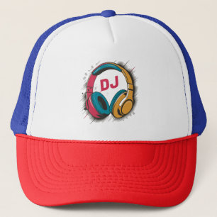 Casquette Casques DJ de musique coloré