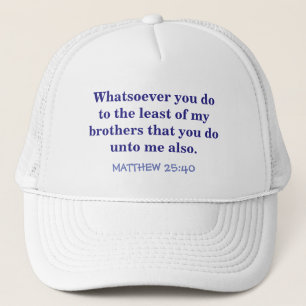 CASQUETTE "CASQUETTE BALL AVEC SCRIPTURE /MATTHEW 25 VERSE 4