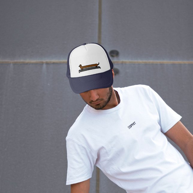 Casquette Casquette/casquette pour chien de camionneur de sk (Looking cool in your dachshund hat)