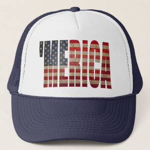 Casquette 'Casquette de camionneur de drapeau affligé par