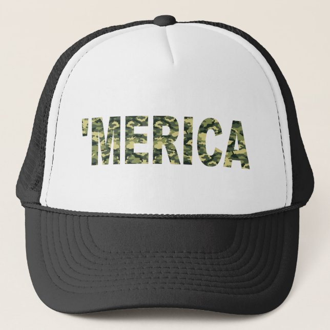 Casquette 'Casquette de camionneur de MERICA Camo (Devant)