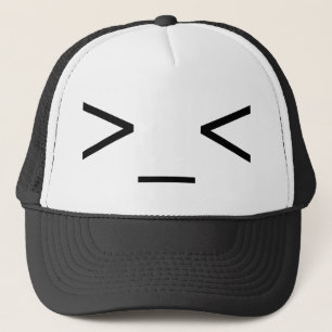 Casquette >Casquette fâché d'émoticône de _<