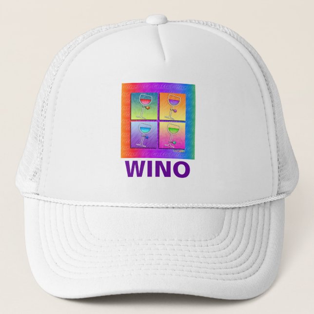 Casquette Casquettes, Chapeaux - Vin Pop Art (Devant)