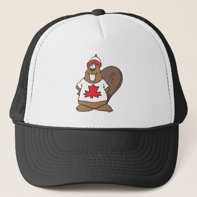Casquette castor canadien heureux (Devant)