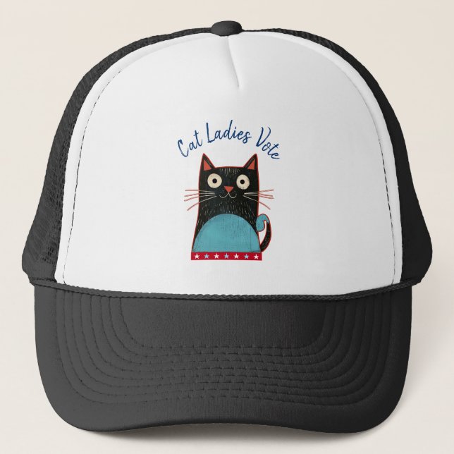 Casquette Cat Ladies Vote Script Féministe Russe Drôle migno (Devant)