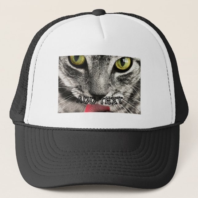 Casquette Cat Lover Terrible Look with ADD TEXT Printed-Cap (Devant)