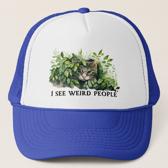 Casquette Cat mignon et personnes bizarres Citation (Devant)